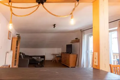 Ein Sitzbereich in der Unterkunft Ferienhaus Adelia