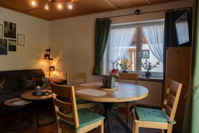 Ein Sitzbereich in der Unterkunft Ferienhaus Adelia