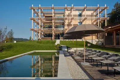 Der Swimmingpool an oder in der Nähe von Hotel BERGEBLICK