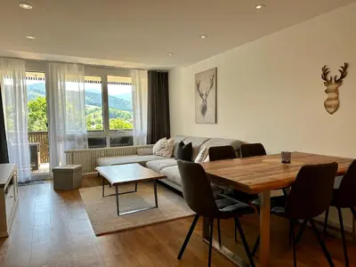 Ein Sitzbereich in der Unterkunft Apartment BERGseetraum - Bergblick, neu renoviert, gemütlich, familienfreundlich