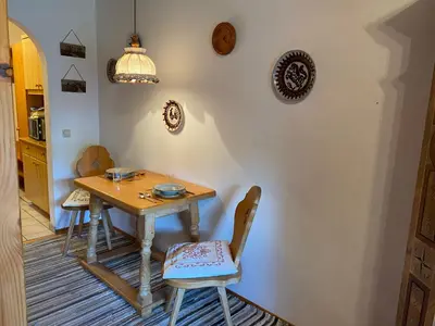 Ein Sitzbereich in der Unterkunft Ferienwohnung Sonnenschein
