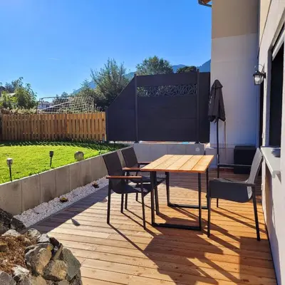 Ein Patio oder anderer Außenbereich in der Unterkunft Ferienwohnung Am Hochfeld
