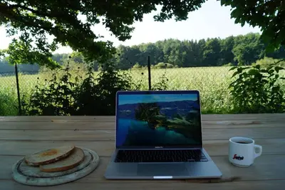 Naturlandschaft in der Nähe des Ferienhauses