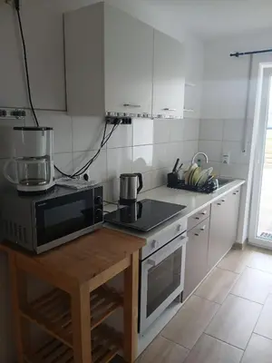 Küche/Küchenzeile in der Unterkunft Apartement auf dem Lande