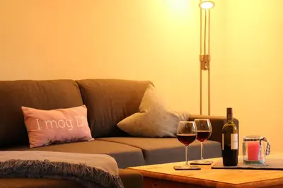Ein Sitzbereich in der Unterkunft Ferienwohnung Jaud - Gmund am Tegernsee