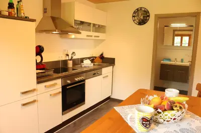 Küche/Küchenzeile in der Unterkunft Ferienwohnung Jaud - Gmund am Tegernsee
