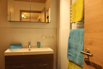 Ein Badezimmer in der Unterkunft Ferienwohnung Jaud - Gmund am Tegernsee
