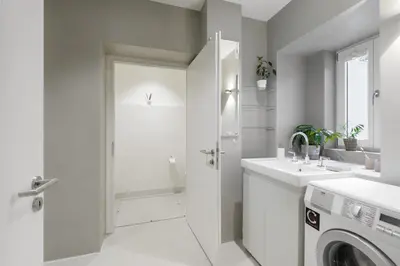 Ein Badezimmer in der Unterkunft Exklusiv: Historisches Apartment mit Deckengewölbe