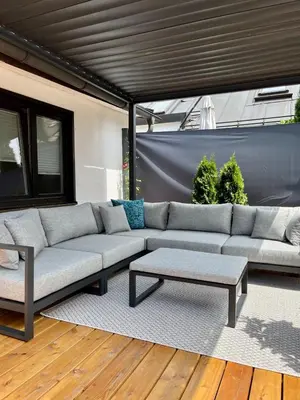 Ein Sitzbereich in der Unterkunft FeWo Rosenstraße - Exklusive Ferienwohnung im Herzen von Tegernsee