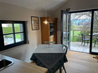 Ein Bett oder Betten in einem Zimmer der Unterkunft Bezauberndes Tiny House im Grünen