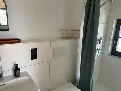 Ein Badezimmer in der Unterkunft Bezauberndes Tiny House im Grünen